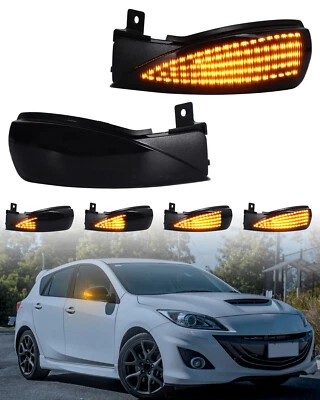 For Mazda 3 BL 2008-2014 6 GH 2007-2015 Dynamic 2x LED Mirror Turn Signal Light - Image 1 of 4
