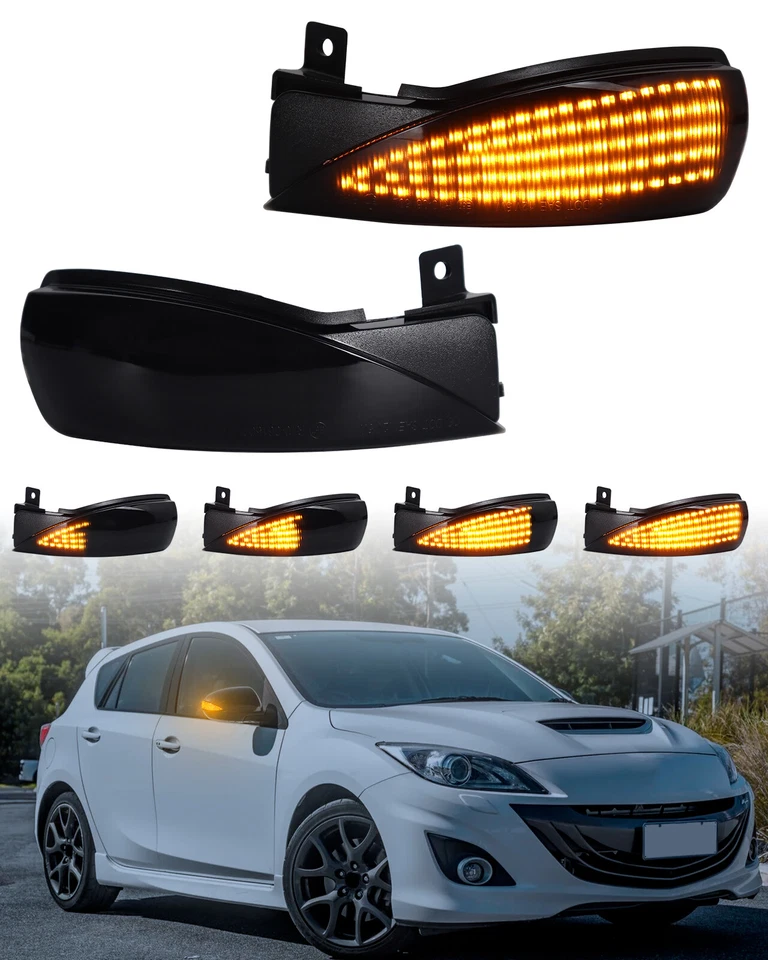 For Mazda 3 BL 2008-2014 6 GH 2007-2015 Dynamic 2x LED Mirror Turn Signal Light - Imagem 1 de 4