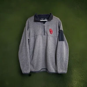 Antigua Sweater Men's Size XL Oklahoma University Pullover 1/4 Zip Shoulder Zip - Picture 1 of 8