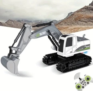 1:24 Excavator Construction Truck Toy Tractor, Excavator Model Wheeler Die New - Picture 1 of 4