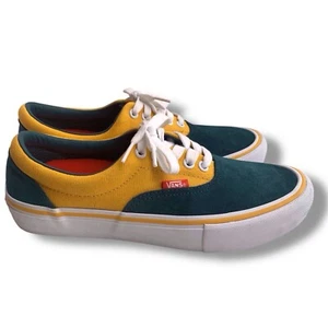 Vans Men's US Size 8 Green Gold Yellow Era Pro Prime Atlantic Suede Skate Shoes - Picture 1 of 6