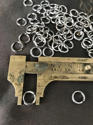 100 Pieces Stainless Steel Round  Jump Rings 9mm Unsolder  Loop Smooth Links - Image 1 of 2