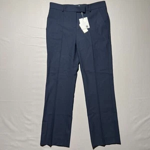 NWT Agnona Women's Blue Straight Leg High Rise Ankle Preppy Pant Size 42R - Picture 1 of 16