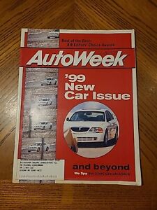 Autoweek Magazin 30. März 1998 '99 neue autoausgabe und darüber hinaus lincoln ls6/8