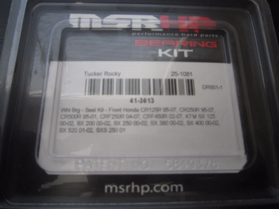 MSR KTM 125 SX 00-02, 250SX 00-02, 520 SX 01-02 front wheel bearing kit Foto 1 de 1