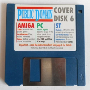 Atari ST / Amiga / PC - PUBLIC DOMAIN Cover disk 6 - Games and utilities - - Foto 1 di 8