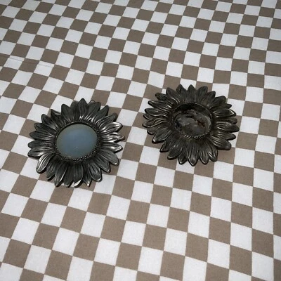 Metal Sunflower Candle Holders 4'' Set of 2 Tealight Candle Holder Flower Decor - Image 1 of 2