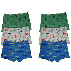 6 Pack Cotton Toddler Little Boys Kids Underwear Underpants Boxer Briefs 4T-8T - Picture 1 of 24