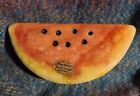 Vintage Onyx Tellez Stone Watermelon Slice Decorative Fruit Made In Mexico- Read