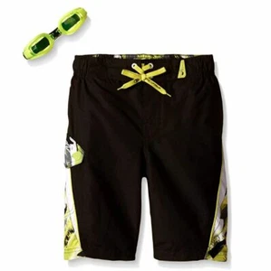 ZeroXposur Little Boys' Havana Palm Swim Trunk, Black, Medium-5/6 - Picture 1 of 1