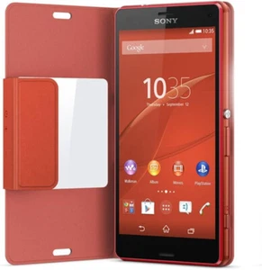 Sony Style-Up Case Folio S-View for Sony Xperia Z3 Compact Coral - Picture 1 of 2