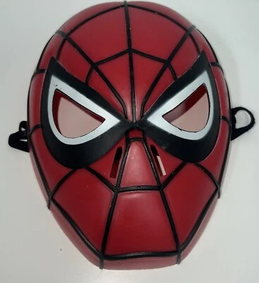 Máscara Marvel Spiderman acessório fantasia Halloween tamanho infantil meninos plástico rígido - Imagem 1 de 3