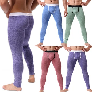 Winter Warm Men Long John Thermal Underwear Legging Pants Bulge Pouch Trouse ц - Imagen 1 de 23