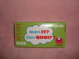 Wendy's Kids Meal Toy WHAT'S IT? Green Deck NIP - Imagen 1 de 3