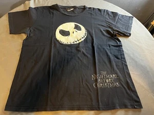 Vintage Nightmare Before Christmas Jack Skellington Black T-Shirt Mens XL - Picture 1 of 7