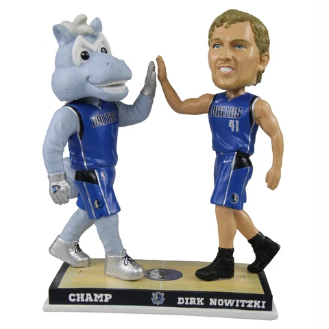 Dallas Mavericks Champ Dirk Nowitzki Mascot Player High Five Bobblehead NBA Cover