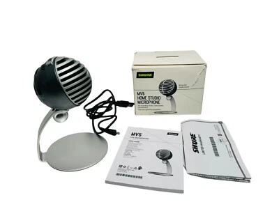 Shure MV5 Home Studio Digital Condenser USB Microphone Black - Image 1 of 4
