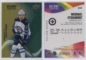 2022-23 Upper Deck Allure Color Flow Yellow Green Michael Eyssimont Rookie RC