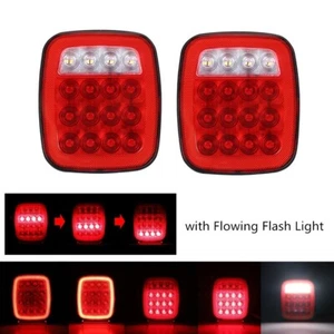 2 PIEZAS Luces traseras LED destacadas Luz de flash que fluyen para Jeep Wrangler TJ YJ CJ JK - Imagen 1 de 18