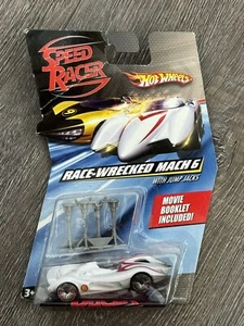 Speed Racer Hotwheels Race Wrecked 2007 Mattel Mach 6 Car w Jump Jacks - Picture 1 of 2