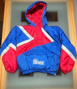 Vintage Patriots NFL Kinder Touchdown Club Pullover Jacke. Größe Jugend Large 14-16 - Bild 1 von 13