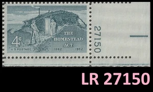 US 1198 Homestead Act 4c plate single LR 27150 MNH 1962 - Picture 1 of 1