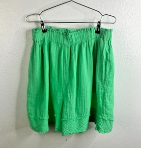 Envy Italy Baumwollgaze Shorts Gr. L grün Boho Strand Lagenlook Cover-Up Freizeit - Bild 1 von 6