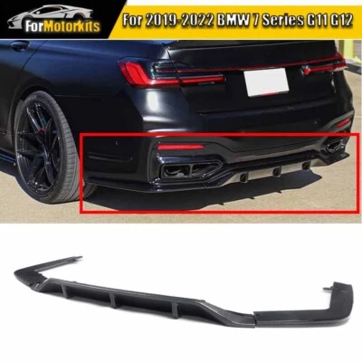 For 2019-22 BMW 7-Series G11 G12 750i M Sport R Style Rear Diffuser Carbon Look — 第 1/4 张图片