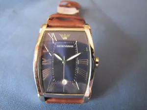 EMPORIO ARMANI QUARTZ UHR GEHÄUSE STAHL LEDERBAND, (33) - Bild 1 von 2