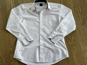 OOBE BRAND Button Front Long Sleeve White Shirt Large Exc. Cond. FREE Shipping - Picture 1 of 8