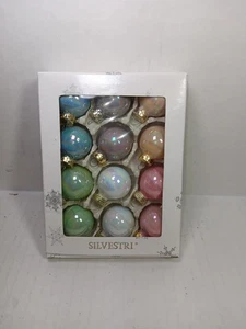 Vintage Miniatur Weihnachtsschmuck Silvestri irisierend opalisierend bunt - Bild 1 von 3