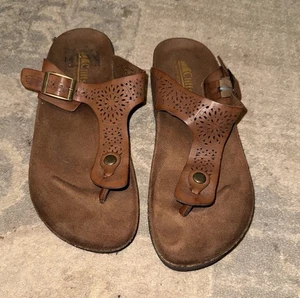 Cliffs by White Mountain Womens Sz 8.5 M Brown Hara Sandal Thong Flip Flop - Picture 1 of 6