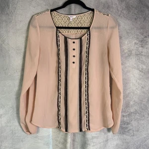 Coquette rosa schwarz Top Gr. M Spitze Cottagecore weich Mädchen romantisch feminin Twee - Bild 1 von 6