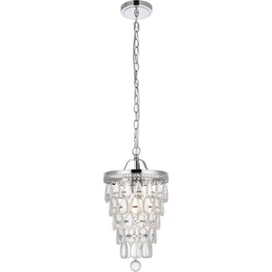 Living District LD714D9C Reese 1 Light 9 inch Chrome Pendant Ceiling Light - Picture 1 of 8