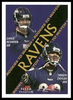 Fleer Tradition #337 2000 Chris Redman/Travis Taylor radiocontrol Rookie Ravens Foto 1 de 2