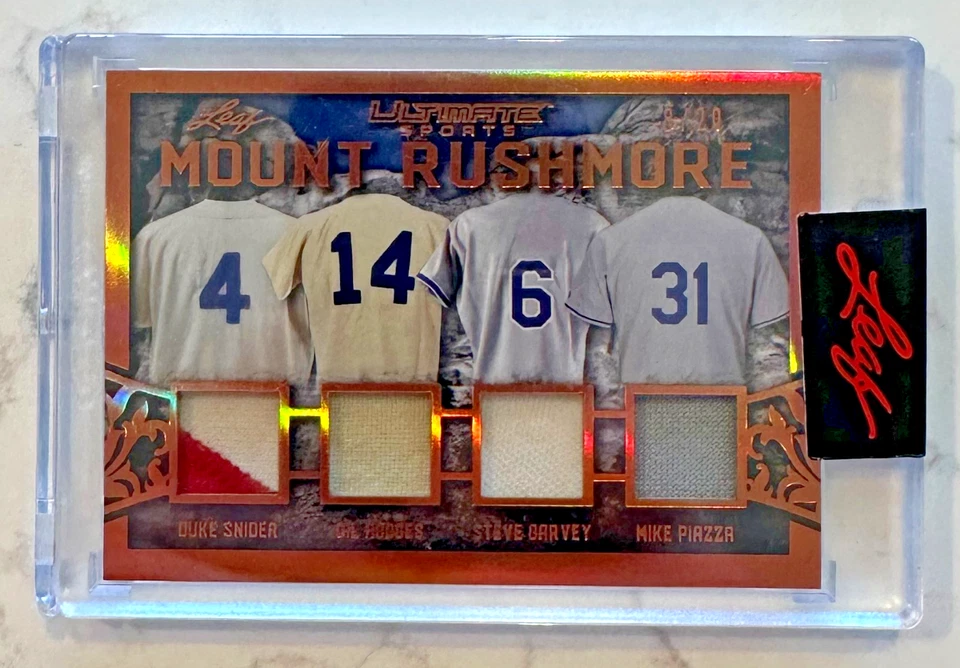 2021 Leaf Ultimate Sports Mount Rushmore Snider Hodges Garvey Piazza Bronze #/20 - Imagem 1 de 2