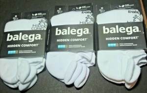 Balega Unisex Adult Hidden Comfort Performance (3 pair) No Show M White Socks - Picture 1 of 3