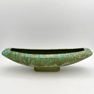 Vintage Mid Century Freeman McFarlin Vase 541 Übertopf Türkis Grün Tropf - Bild 1 von 5