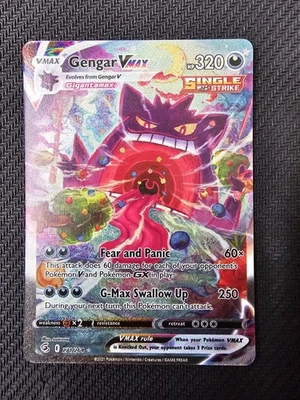 Gengar VMAX Arte Alternativo Secreto Raro 271/264 - Casi Como Nuevo Casi Nuevo - Fusion Strike Foto 1 de 4