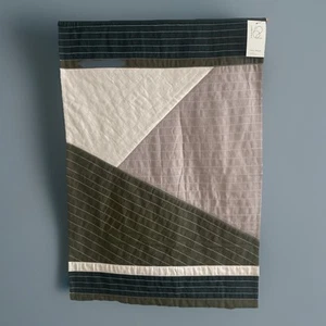  36" x 24” Brown Tan Green Blue Quilted Wall Tapestry from Project 62 - Picture 1 of 6