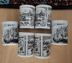 Konvolut : 6 neue Keramik Schnapsgläser Koblenz - Bild 1 von 4