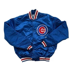 Chaqueta De Colección Chicago Cubs XL Abrigo De Colección Starter Satinado Colección Diamantes EE. UU. - Imagen 1 de 11