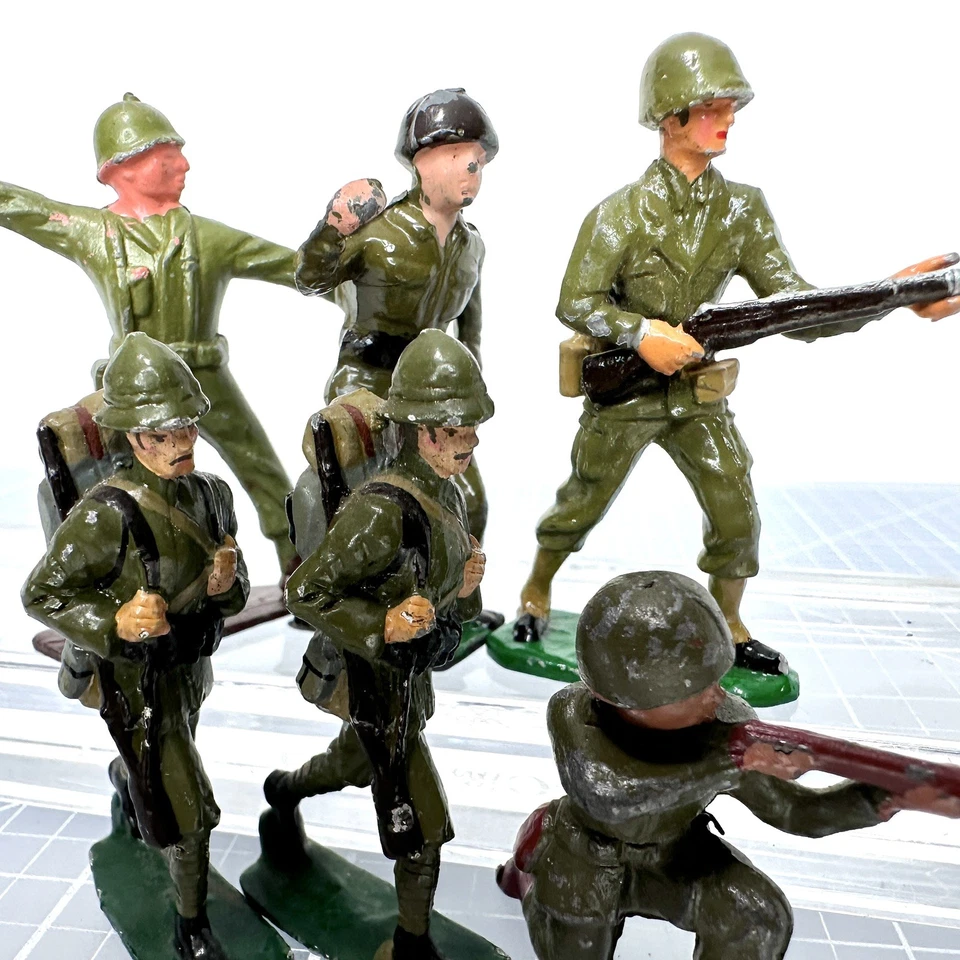 Figuras de soldados de juguete de la Segunda Guerra Mundial de infantería militar de la Segunda Guerra Mundial hechas en Inglaterra Foto 1 de 4