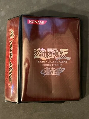 Yugioh Hobby League Champ Mini Album Raccoglitore Cartella Conservazione Rosso Usato - Immagine 1 di 4