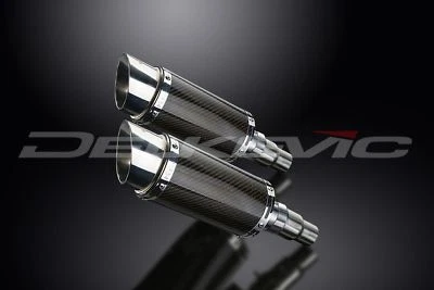 Silenciadores redondos de fibra de carbono Delkevic 8" escape Triumph Speed Triple 1050 11-14 Foto 1 de 3