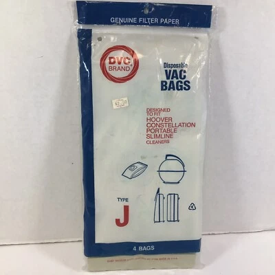 VINTAGE Vacuum Cleaner Bags Type J Fits Hoover Canister Constellation Slimline - Image 1 of 3