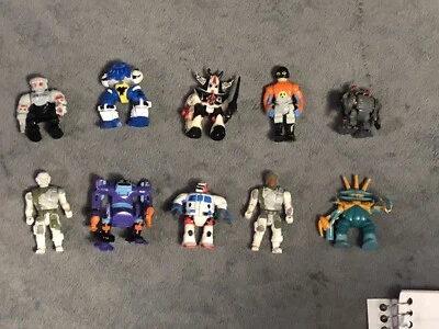 Galoob Z-Bots 1990s  Micro Machines Vintage Robots Lot of 10 - Image 1 of 4