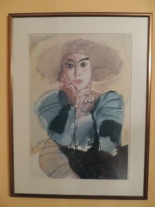 Collectible copy paintig D. Mytaras glass and frame 90cmx68cm - Picture 1 of 9