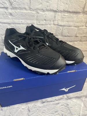 Botines de softbol para mujer Mizuno 9-Spike Advanced Sweep 4 talla 8 1/2, negros/blancos Foto 1 de 4