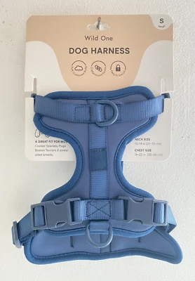Wild One Dog Harness Navy Blue Small for Cocker Spaniels, Pugs, Boston Terriers - Image 1 of 4